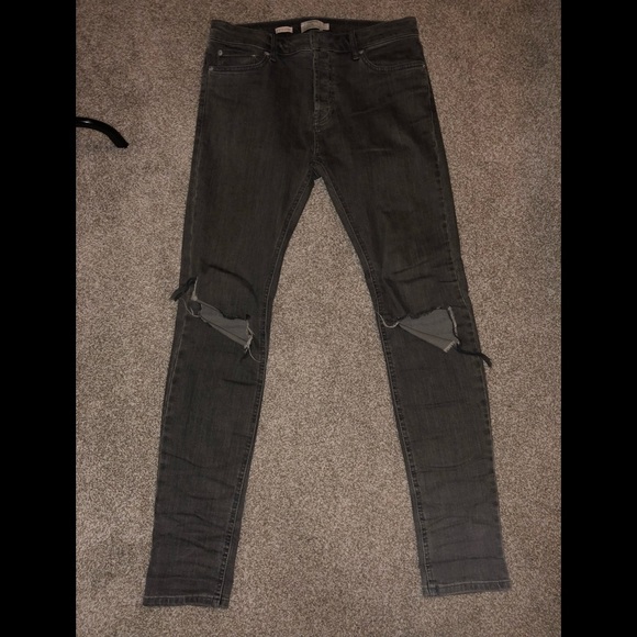 topman grey skinny jeans